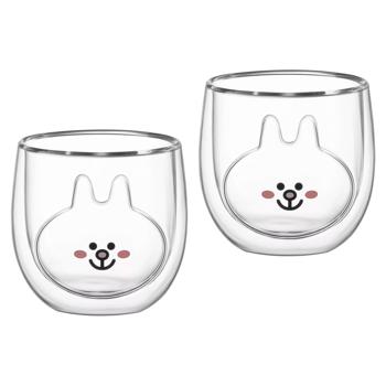 Набір чашок з подвійними стінками Ardesto Animals 2шт 300мл