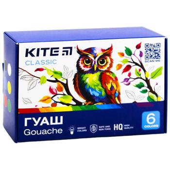 Гуаш Kite Classic 6 кольорів - купити, ціни на - фото 3