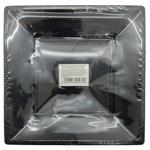 Plates Square Plastic Black 18cm 10pcs