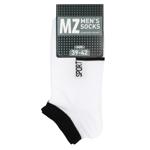 Носки мужские MZ 2 полоски короткие р.39-42 серый/белый