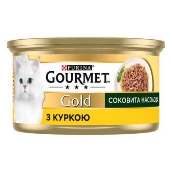 Gourmet Gold Juicy Delight Wet Food with Chicken for Adult Cats 85g - buy, prices for COSMOS - photo 3