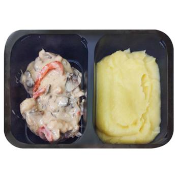 Chicken Fricassee with Mashed Potatoes 375g - buy, prices for Chudo Market - photo 1