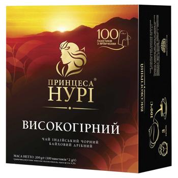 Чай черный Принцесса Нури Высокогорный 2г*100шт - купить, цены на Идеал - фото 1