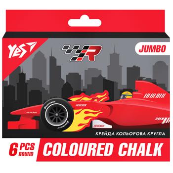 Крейда Yes Jumbo Race Legend кольорова 6шт - купити, ціни на Auchan - фото 1