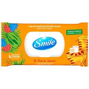 Туалетная бумага Smile влажный для детей и подростков 40шт