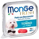 Корм вологий Monge Fresh з тунцем для собак всіх порід 100г