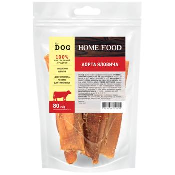 Home Food Beef Aorta Dog Snack 80g - buy, prices for - photo 1