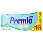 Туалетний папір Диво Premio Natural 3-шаровий 16шт