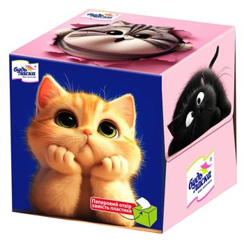 Серветки паперові Будь ласка 80шт картонна коробка - купити, ціни на Ідеал - фото 1