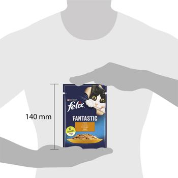Корм влажный Felix Fantastic с курицей для кошек 85г - купить, цены на КОСМОС - фото 3