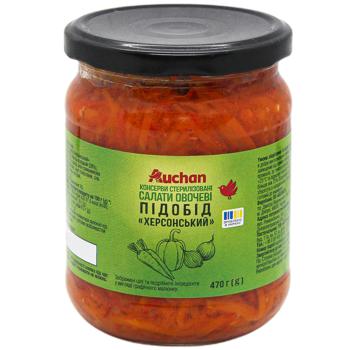 Салат овощной Auchan Перекус Херсонский 470г