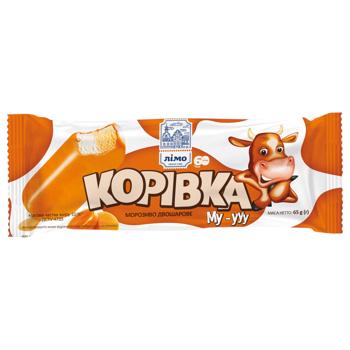 Limo Korivka Mu-uuu Eskimo Two-layer Ice Cream in Caramel Glaze 65g - buy, prices for NOVUS - photo 1