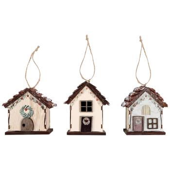 Подвеска Actuel Дом дерево 8-9см в ассортименте