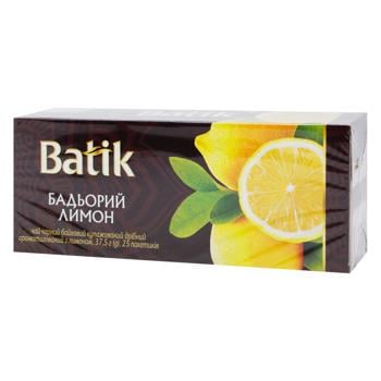 Чай чорний Batik Бадьорий лимон 1,5г*25шт - купити, ціни на ULTRAMARKET - фото 1