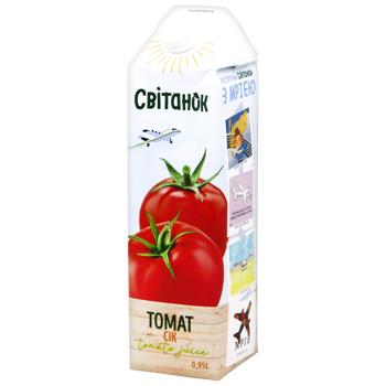 Svitanok Tomato Juice with Salt 0.95l - buy, prices for Chudo Market - photo 1