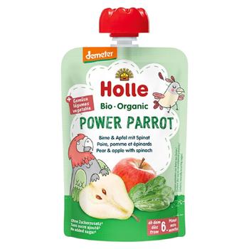 Пюре "Power Parrot" з грушею, яблуком і шпинатом органічне 100г, Holle - купити, ціни на Grono - фото 1