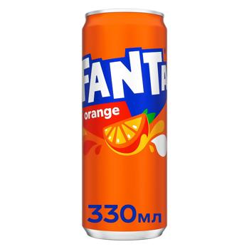 Fanta Orange Carbonated Drink 330ml - buy, prices for MasterZoo - photo 1