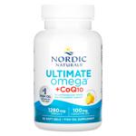 Омега-3 і коензим Q10 Nordic Naturals Ultimate Omega зі смаком лимона 640мг 60 гелевих капсул