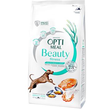 Optimeal Beauty Fitness Dry Food with Seafood for Adult Dogs of All Breeds 1.5kg