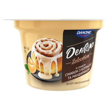 Десерт Деліссімо Selection со вкусом синабон с корицей и мандарином 5% 180г - купить, цены на ЕКО Маркет - фото 1