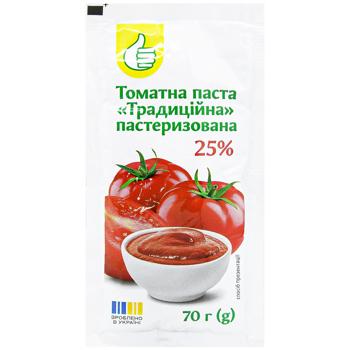 Томатна паста Auchan Традиційна 25% 70г