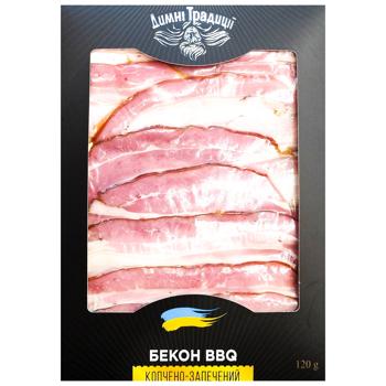Dymni Tradytsii Sliced Hot Smoked Pork Bacon 120g