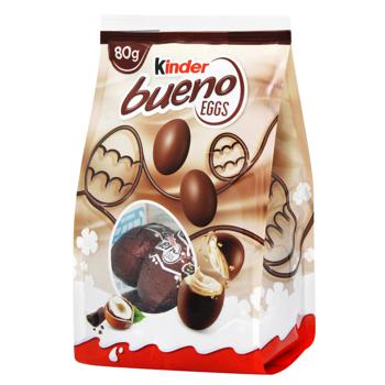 Цукерки Kinder Bueno Eggs молочний шоколад з какао та фундуком 84г - купити, ціни на NOVUS - фото 1