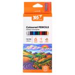 Карандаши цветные двусторонние Yes Orange Line с точилкой 24 цвета 12шт