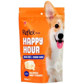 Reflex Plus Happy Hour Healthy & Shiny Coat ласощі для собак 60 г - лосось - купити, ціни на MasterZoo - фото 1