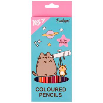 Yes Pusheen Cheek Double-sided Colored Pencils 24 Colors 12pcs