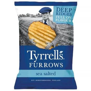 Чипсы Tyrrell`s картофельные с морской солью волнистые 150г - купить, цены на Grono - фото 1