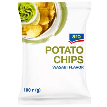 Aro Potato Chips with Wasabi Flavor 100g - buy, prices for METRO - photo 1