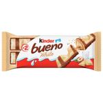 Kinder Bueno White Milky And Nut Filled Chocolate Bar 39g
