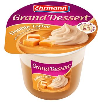 Десерт Ehrmann Grand Dessert Double Toffee 4,8% 190г - купити, ціни на Auchan - фото 1
