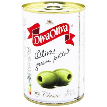 Оливки Diva Oliva зелені XXL б/к з/б 390г