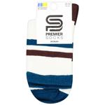 Шкарпетки Premier Socks жіночі в рубчик зі смужками молочний розмір 23-25