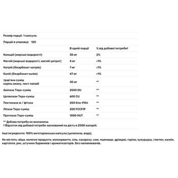 Ферменты рН баланс Enzymedica pH-Basic 120 капсул - купить, цены на Biotus - фото 2