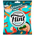 Сухарики Flint пшенично-ржаные со вкусом креветки 65г + соус Тартар 15г