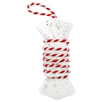 Прикраса Батон червоно-білий 19см YE2933