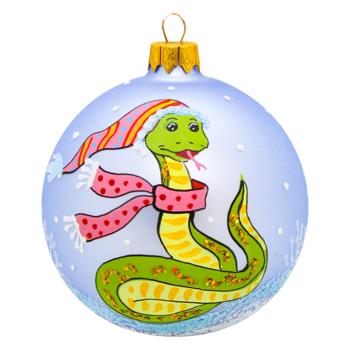 Snake in Hat Christmas Tree Ball 90mm - buy, prices for MegaMarket - photo 1