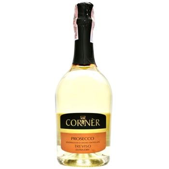 Вино ігристе Corner Prosecco Treviso біле екстрасухе 11% 0,75л