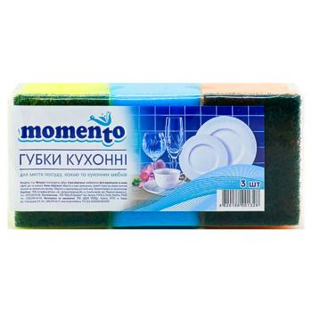Губки кухонні Momento 3шт - купити, ціни на Чудо Маркет - фото 2