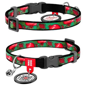 Waudog Pomegranates Nylon Cat Collar with QR Passport XS 20-30cm - buy, prices for - photo 1
