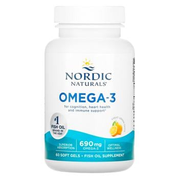 Nordic Naturals Omega-3 Lemon Flavored Fish Oil 690mg 60 softgels - buy, prices for Biotus - photo 1