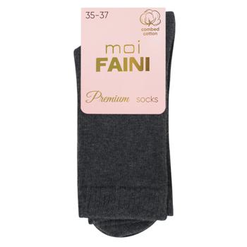 Moi Faini Ribbed Women's Socks s.35-37 Dark Grey - buy, prices for - photo 1