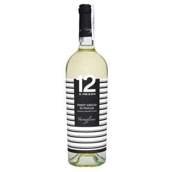 12 e Mezzo Pinot Grigio Puglia IGP Fashion Edition White Semi-Dry Wine 12.5% 0.75l - buy, prices for NOVUS - photo 1