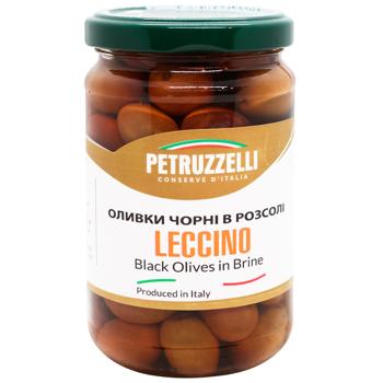 Petruzzelli Leccino Black Olives in Brine 314ml - buy, prices for WINETIME - photo 1