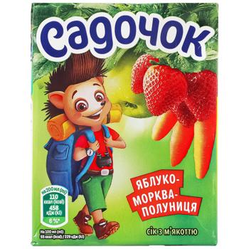 Сок Садочок Яблочно-клубничный 200мл - купить, цены на КОСМОС - фото 2