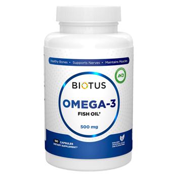 Риб'ячий жир Biotus Omega-3 180 капсул - купити, ціни на Біотус - фото 1