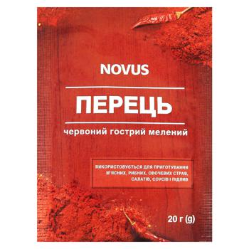 Перець Novus червоний гострий мелений 20г - купити, ціни на NOVUS - фото 1